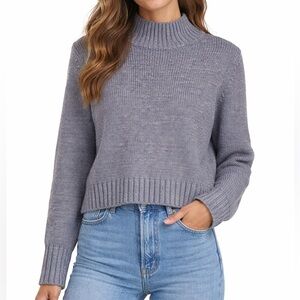 Ann Taylor Grey Metallic Sweater